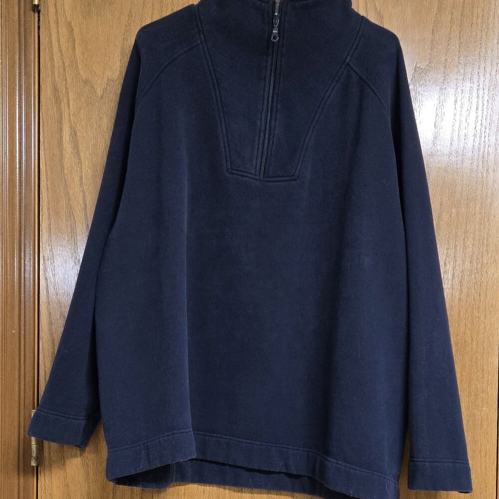 St. John's Bay Men's XXL Mock Neck Long Sleeve Quarter-Zip Pullover